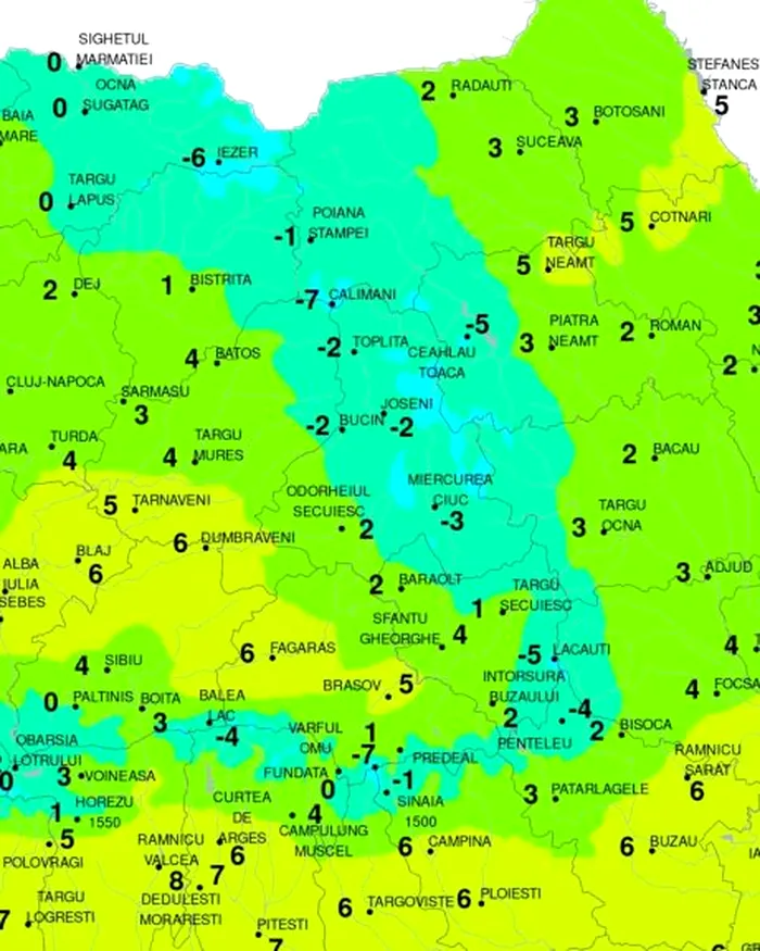 Locurile din România în care au fost -7 grade Celsius, pe 11 mai. Sunt anunţate tot ninsori şi ger