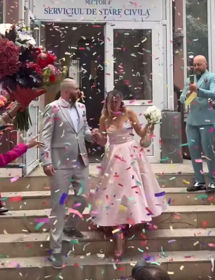 Lora și Ionuț Ghenu s-au căsătorit. Primele imagini de la cununia civilă. Artista a arătat spectaculos