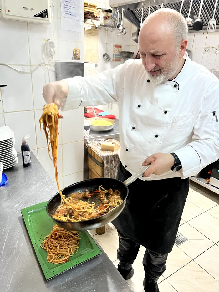 Spaghetti la Michelangelo
