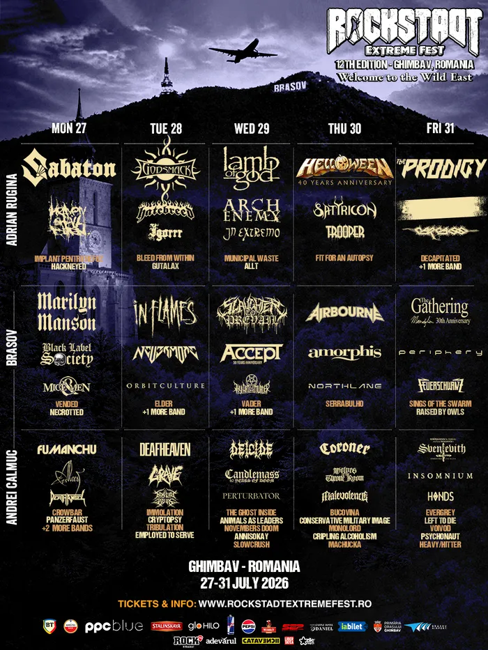 lineup pe zile rockstadt