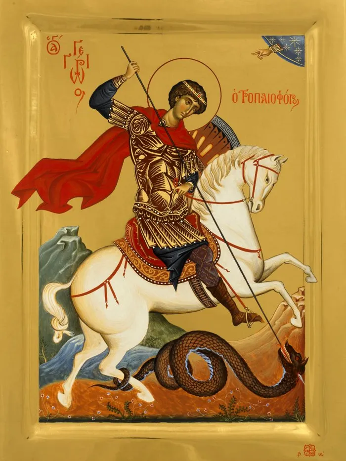 Icoana cu Sfântul Gheorghe omorând balaurul este cea mai cunoscută