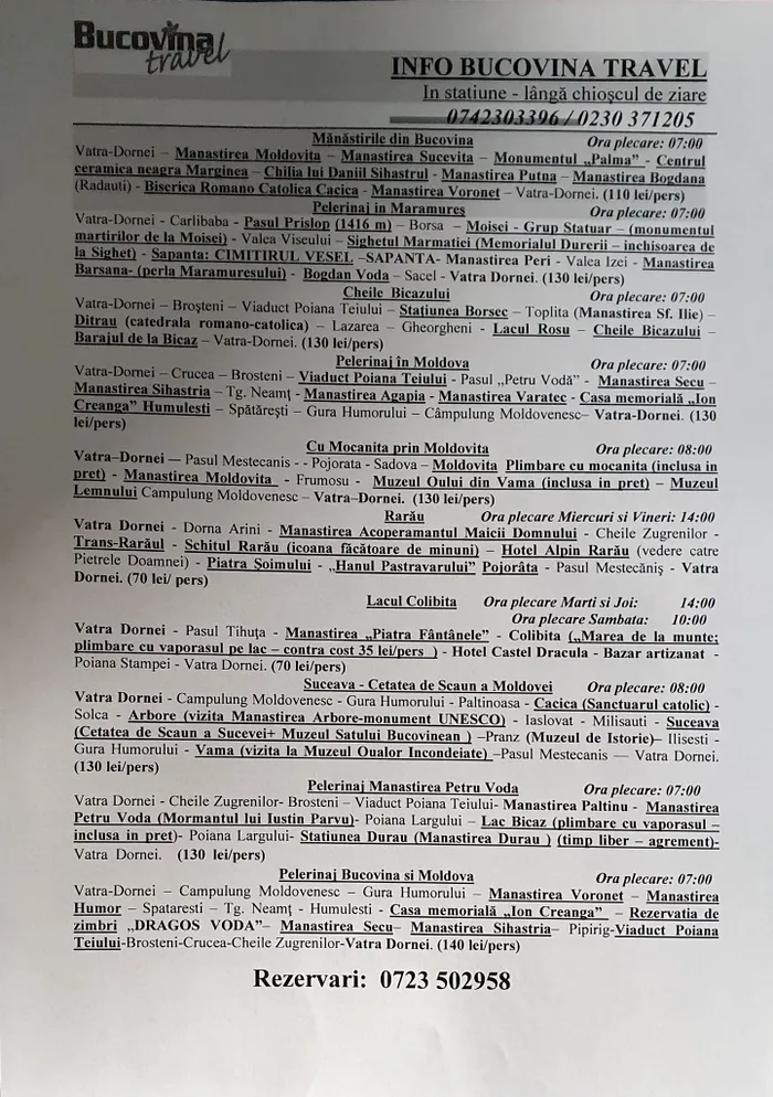 oferte bucovina