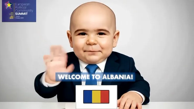 Bolojan, Macron, Erdogan și Von Der Leyen, transformați în bebeluși cu ajutorul AI, la summitul Comunității Politice Europene